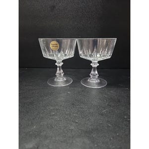 Cristal D&#39;Arques Champagne Glasses, Chantelle Crystal Set, Sherbet Glass Pair, Special Occasion Drinkware