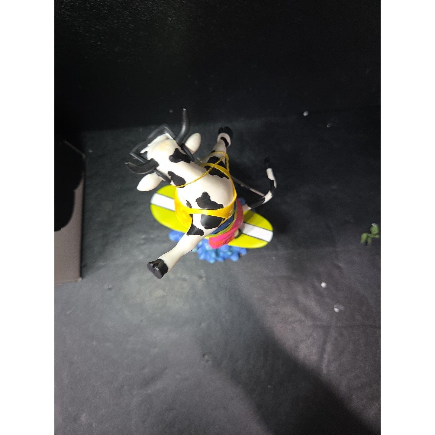 Cow Parade Cowabunga Surfer Cow Figurine, Westland Giftware #7253