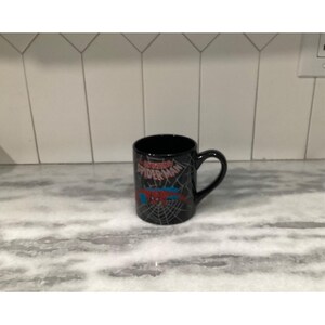 Incroyable tasse à café noire Spider-Man, tasse à paillettes Marvel, verres de rechange, décoration de super-héros image 9