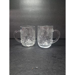 Princess House Fantasia Kristallbecher, 2er-Set, Weihnachtsstern-Design, Feiertagsdekor, Kaffee-Tee-Kollektion, #516