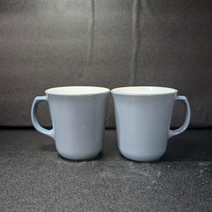 Corning Ware Pyrex Slate Coffee Mug, 8 oz Blue Gray Mug, Vintage Mugs, Collectible Coffee Cup, Mid-Century Drinkware