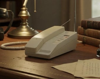 AT&T 5325 Cordless Landline Desk/Wall Telephone, Vintage Collectible Singe Line Phone