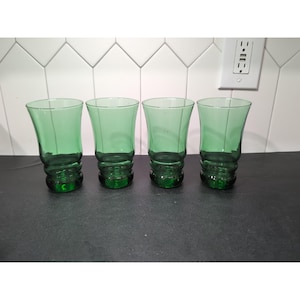 Anchor Hocking Chesahead Tumblers, 16 Unzen smaragdgrüne Gläser, Eisteegläser, 4er-Set, Glaswaren Geschenk