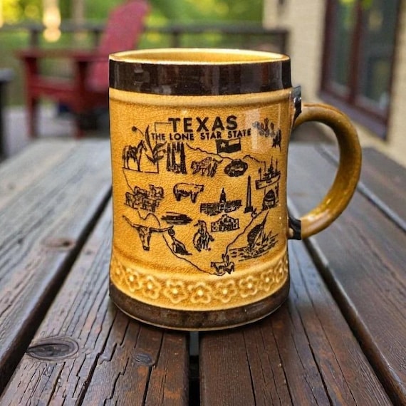 Texas the Lone Star State Mug, Vintage Brown Japan-made Coffee Cup,  Souvenir Collectible - Etsy