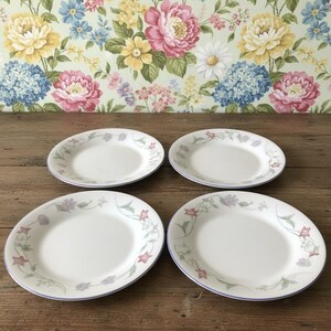 Royal Doulton Expressions Summer Carnival Bread Plates, Set of 4, Vintage UK Ceramic, Replacement Dinnerware