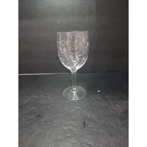 Princess House Heritage Wine Glass, 6.75&quot; Water Goblet, Glassware, Replacement Stemware, Elegant Glass