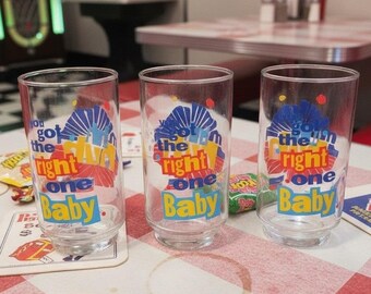 Vasos vintage de Pepsi Light "You Got The Right One Baby", juego de 3, artículos para beber