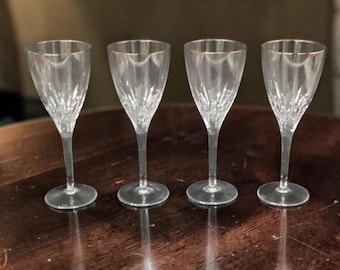Kieliszki do wody Marquis Waterford Crystal Claria, zestaw 4, zabytkowe szklanki ze złotymi oprawkami, zamiennik