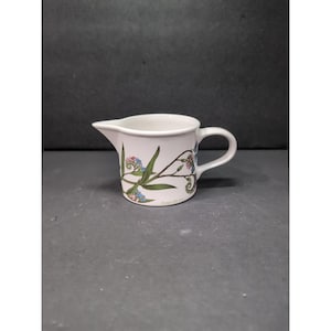 Portmeirion Botanic Garden Forget Me Not Drum Creamer, Floral Tableware, Cottagecore Decor, Vintage Style