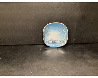Arabien av Finlands vintermotiv tallrik, vintage Anita Rantanen Siewers design, ersättningsdekorativt fat