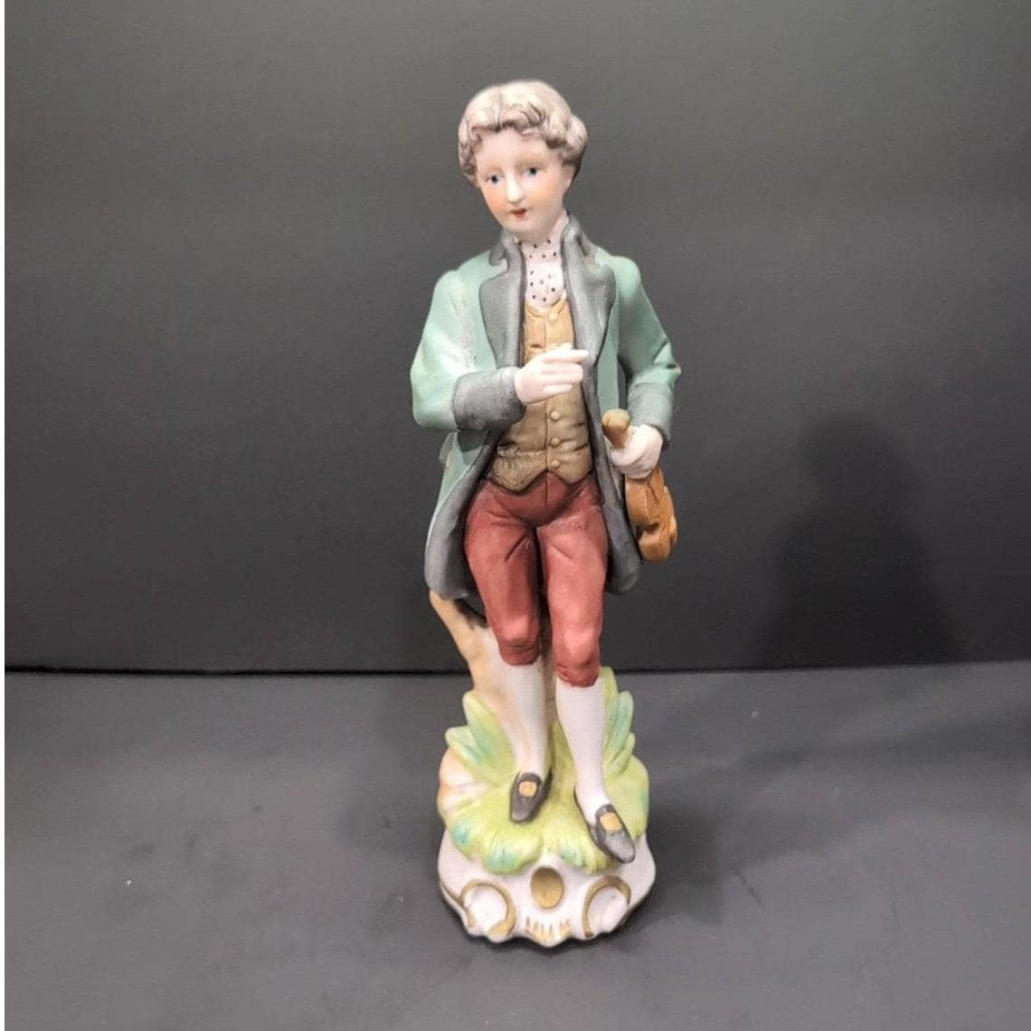 Capodimonte Young Man With Violin Figurine, Vintage Porcelain
