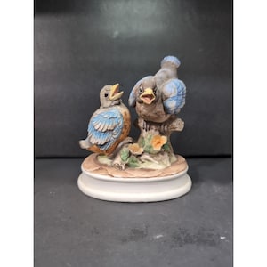 Lefton China Hand Painted Blue Bird, #KE7674, Vintage Collectible, Made in Japan, Home Decor, Gift for Collectors