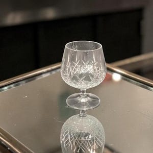 Cristal d'Arques Brandy Glass, Vintage French Lead Crystal Snifter, Replacement Barware, Clear Glassware