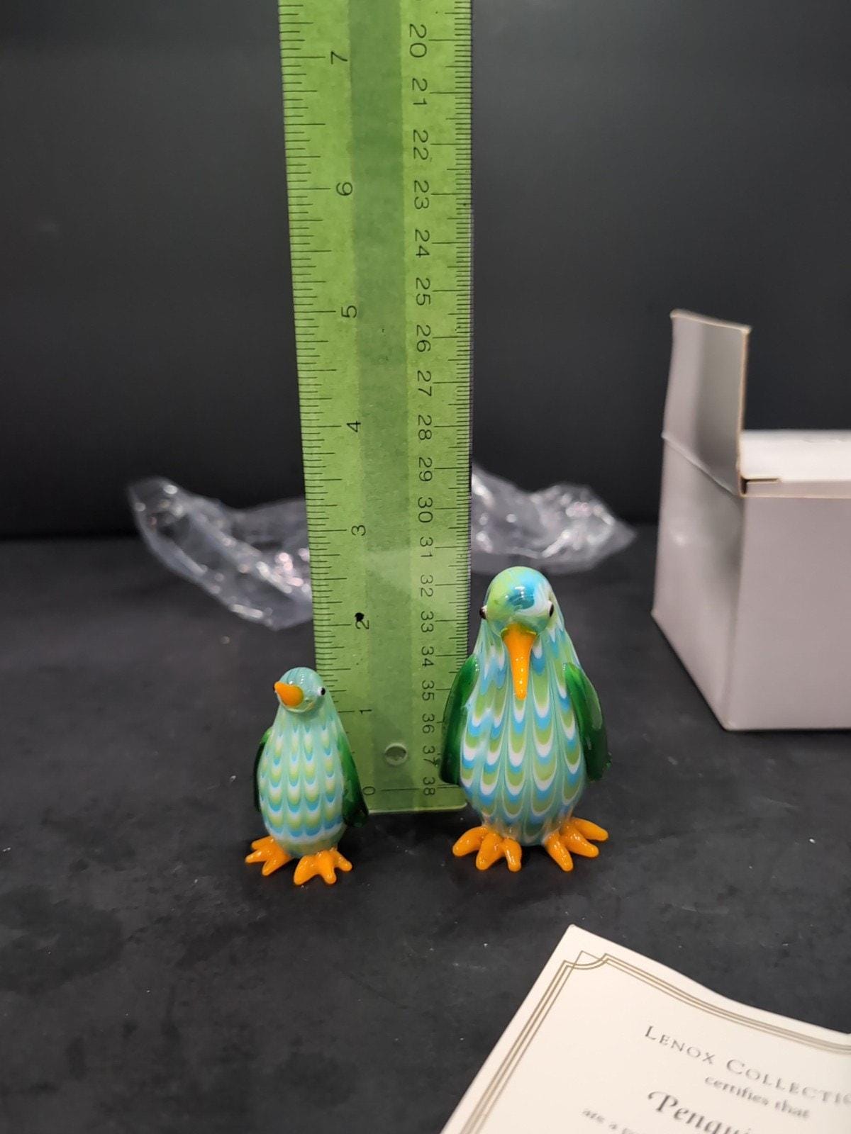 LENOX ペンギンパルズ アートガラスフィギュア 新品・未使用・鑑定書