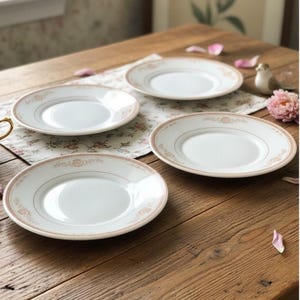 Gorham Town & Country Newport Shells Saucers, Set of 4, Vintage Porcelain, Replacement Tableware