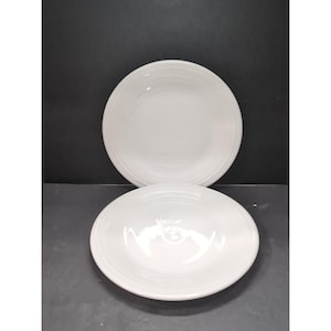 Fiestaware White Dinner Plates, Set of 2, 10.5&quot; Fiesta Plates, Homer Laughlin Dinner Set, Tableware Collection