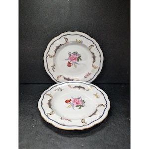 Mikasa Lorraine L9308 Rimmed Soup Bowls Set, 2-Piece Serving Bowls, Elegant Tableware Set