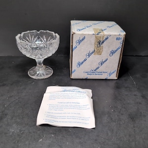 Princess House Crystal Mini Footed Bowl #801, Crystal With Box, Decorative Bowl, Collectible, Gift Idea