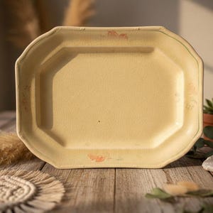 Edwin Knowles Madrid Rectangular Serving Platter, Vintage Floral Ceramic Transferware, Replacement Serveware, USA