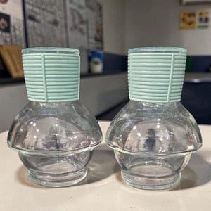 McKee Hottle Glass Decanter, Set of 2, Vintage Teapot, Replacement Glasbake Coffee Carafe, Kitchenware