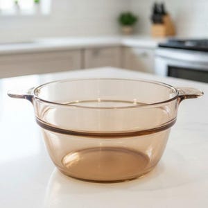Panela de banho-maria Corning Visions Amber de 1,5L, modelo V-20-B, utensílio de cozinha de reposição, panelas com alças estilo vintage.