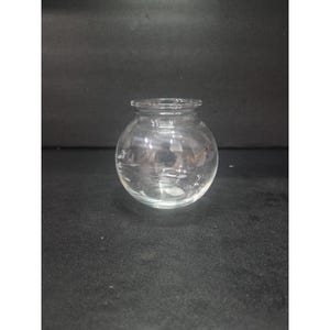Princess House Heritage Vase, 4&quot; Flower Bowl, Vintage Glass Jar, No Lid, Collectible Home Display Vase