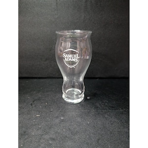 Samuel Adams Beer Glass, White Logo Tulip Pint, Beer Lover Glassware, Boston Lager, Sam Adams Collectible
