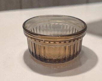 Anchor Hocking Amber Ramekin #1434, Vintage Custard Dish, Replacement Oven Proof Brown Kitchenware