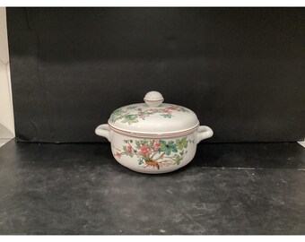 Villeroy and Boch Botanica China Malva Silvestris Piatto per verdure con coperchio da 8 pollici, vintage