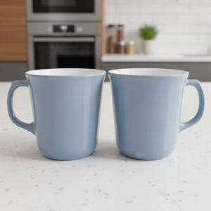 Corning Ware Pyrex Slate Coffee Mug, Mid-Century Drinkware, Replacement Blue/ Gray Cup, Retro Kitchenware