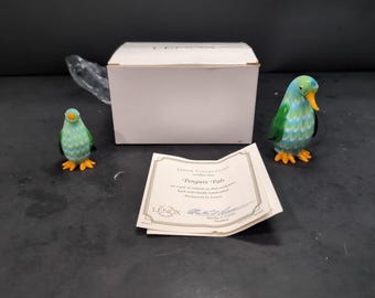 LENOX ペンギン パルズ、アート ガラス フィギュア、NIB、COA 付き