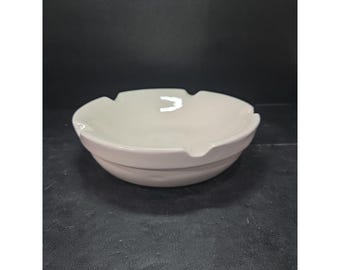 Gilley Inc White Ceramic Cigar Ashtray, Vintage Large Ash Tray, Replacement Smoking Accessory, Tobacciana