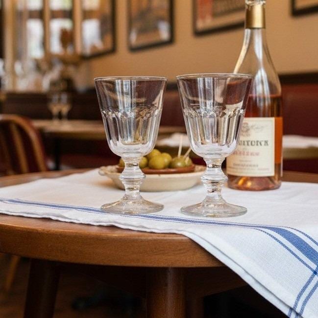 La Rochere Perigord Weingläser, 2er-Set, Vintage Französische Bistro Becher, Ersatz Stemware