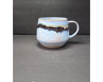 Boston Warehouse Blue Ceramic Mug, 24oz Glazed Art Pottery, Large Drinkware, Unique Tea Cup, Coffee Gift, Pottery Mug