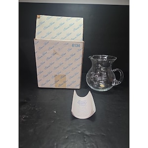 Princess House Heritage Hand-blown Crystal Pitcher, Crystal Pitcher #6134, Classic Home Decor, Elegant Dining Ware