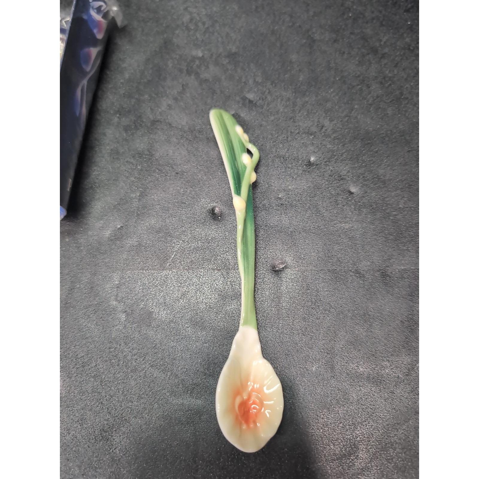 Franz Porcelain Orchid Moth Spoon FZ00138, Vintage Decorative Art