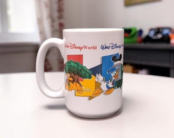 Walt Disney Four Parks One World Coffee Cup, Mickey & Friends Mug, Goofy Donald Pluto