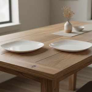 Royal Norfolk White Square Dinner Plates, Set of 2, Modern Minimalist Ceramic, Replacement Dinnerware