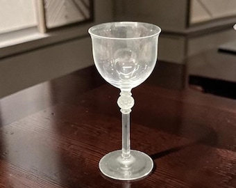 Mikasa Crystal Promises Wine Glass, Vintage Frosted Ball Stem, Replacement Stemware, Clear Glassware