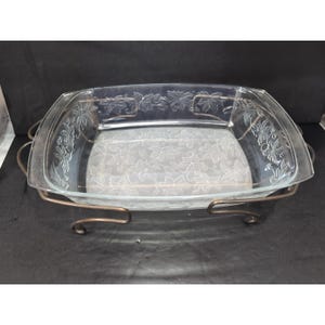 Princess House Fantasia Lasagna Pan, 18x12 Casserole Dish, Baking Dish with Rack, 2 Piece Set, Kitchen Essentials