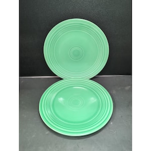Fiestaware Light Green Salad Plate 9.5&quot;, Genuine Fiesta HLCo USA Plate, Lunch Plate, Vintage Fiesta Dish