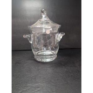 Princess House Exclusive Heritage Crystal Ice Bucket with Lid, Sophisticated Glassware, Party Serveware