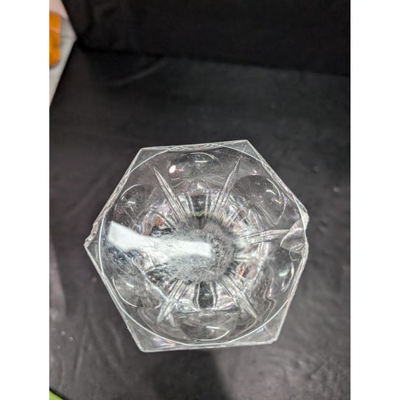 Crystal Cut Glass Kompottschalen, 2er-Set, Vintage Stemed Klarglas, Ersatzmittelstücke