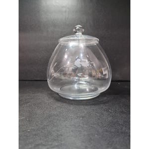 Princess House Heritage Collectible Jar, 6&quot; Cookie Jar, Egg-Shaped Jar with Lid, Exclusive Kitchen Accent, Decor Piece