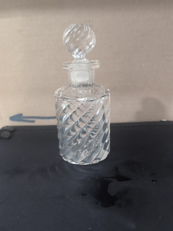 Antique Baccarat Empty Swirl Cut Glass Perfume Bot