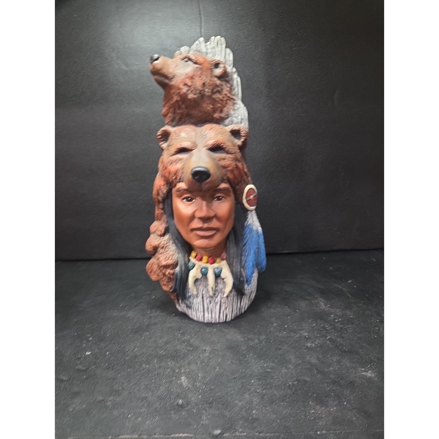 Ceramic Indian Chief - Etsy