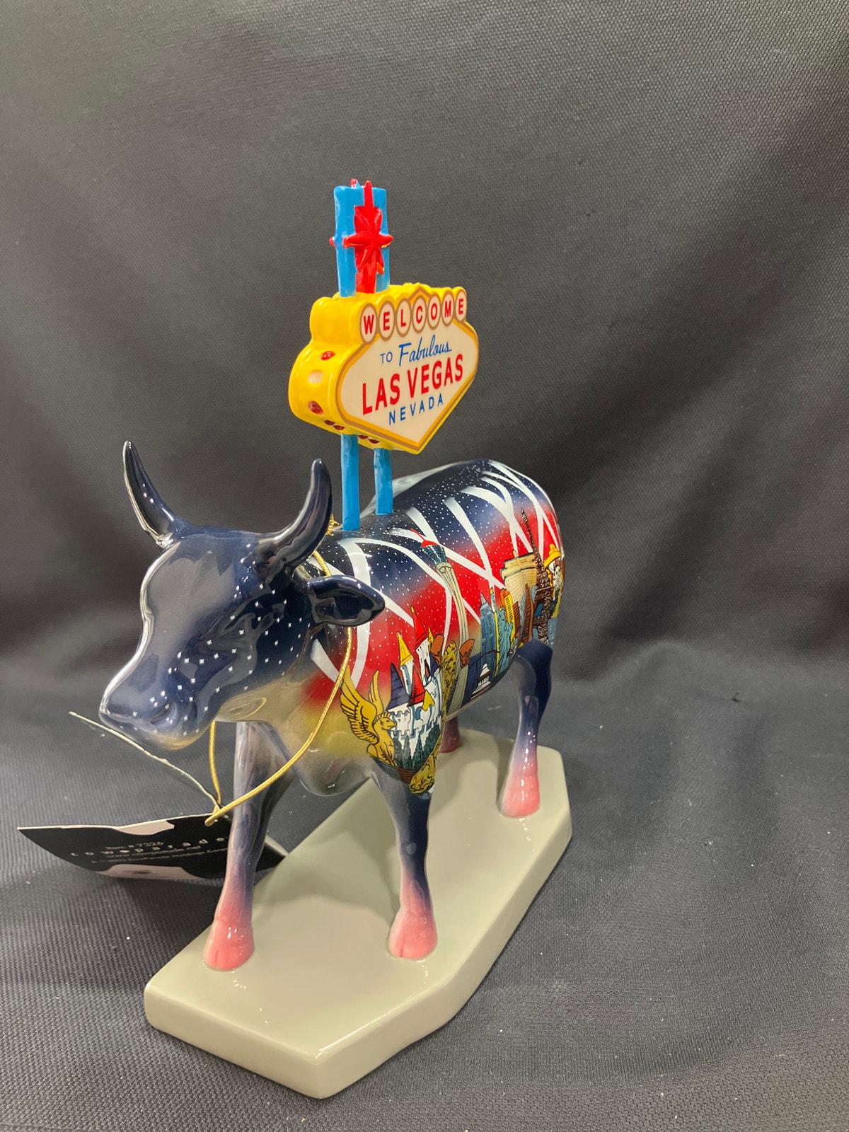 *限定* Welcome To Fabulous Las Vegas Cow Cow Parade Welcome to Fabulous Las Vegas Cow Figurine