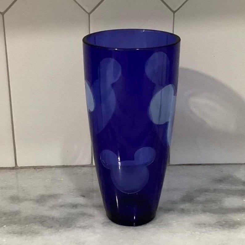 Disney Store Mickey Mouse Blue Tumbler, Vintage Disneyana Drinkware, Replacement Transparent Plastic Cup image 9