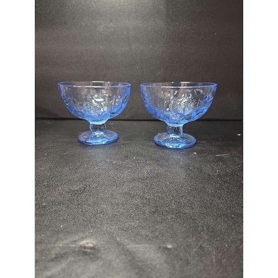 Cuencos de postre azules Pasabahce, cristalería turca, diseño de