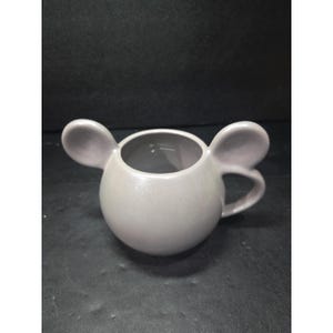 Taza de orejas de Mickey Mouse de Disney, acabado gris plateado brillante, 16 oz, coleccionable de Disney, taza de cerámica NWT imagen 5